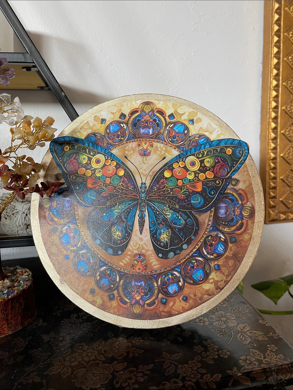 Oops Decorative Multicolor Butterfly Wall Plaque - Home Wall Decor